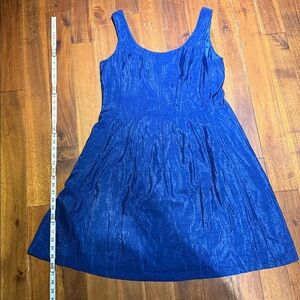 Nine West Vibrant Blue Shimmer Dress w pockets. Size 16 57% Viscose 43% Nylon